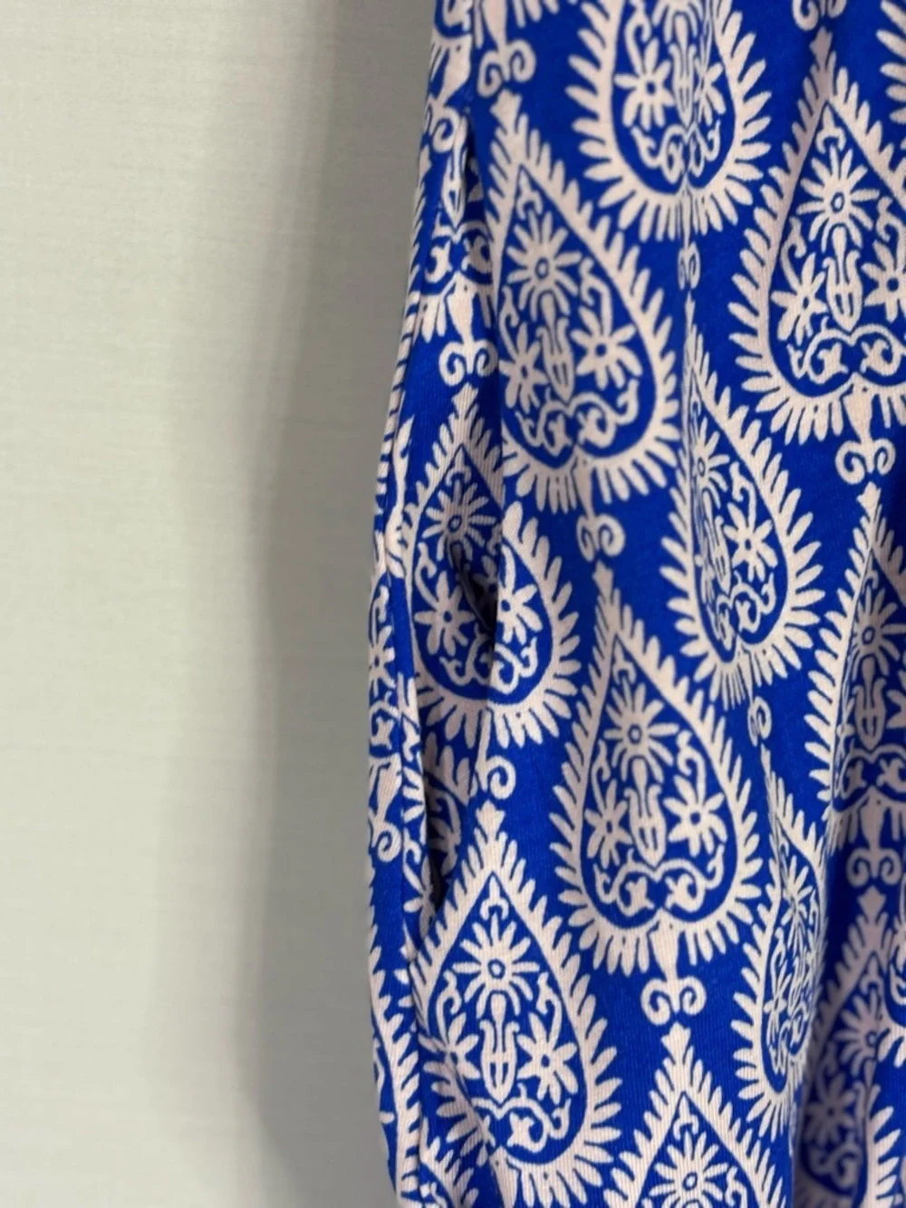Boden Blue White Print Midi Dress US 16-18 Pockets Short Sleeve NWT - Picture 9 of 9